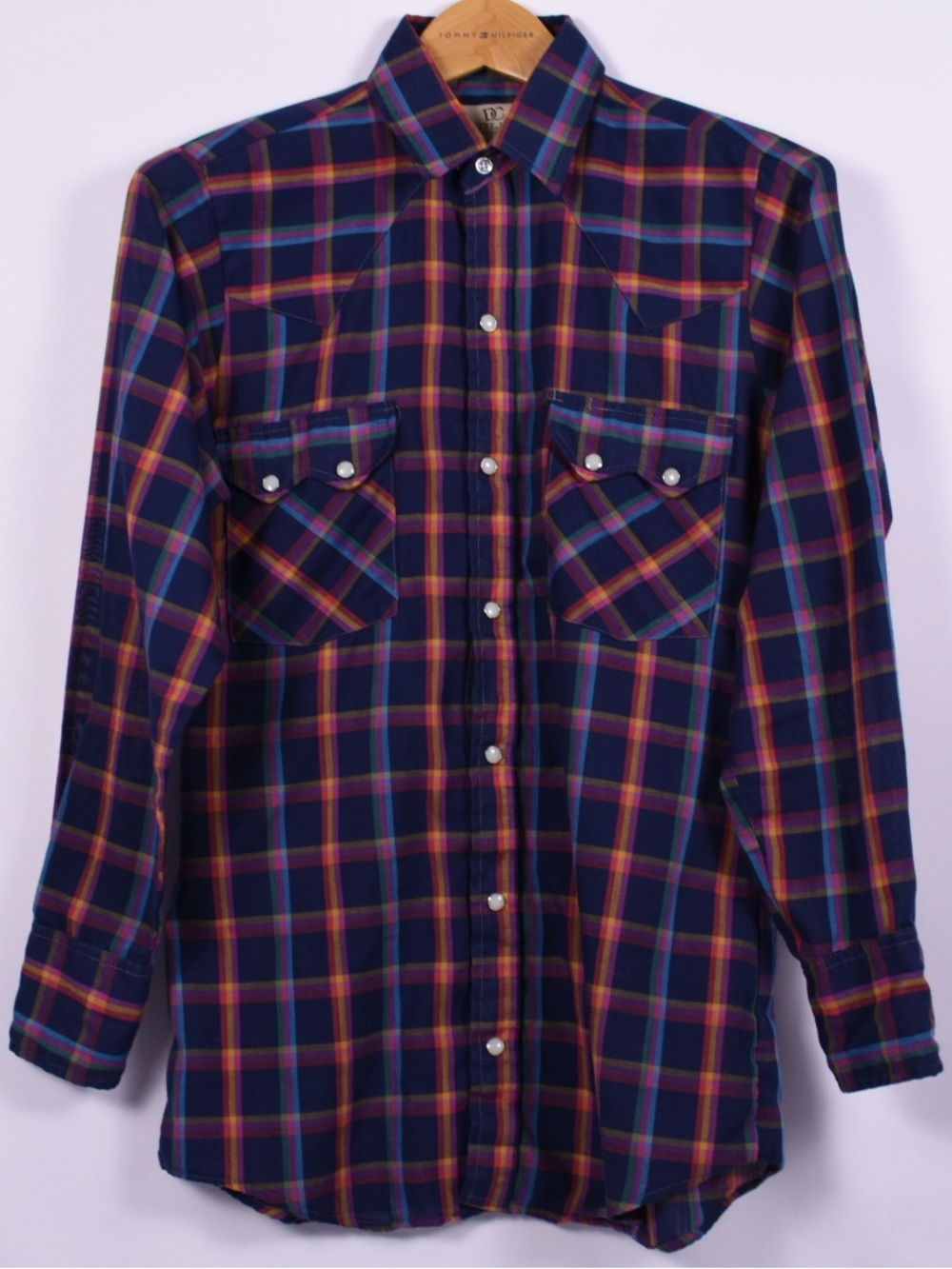 Dee Cee Vintage Western Pearl Snap Shirt USA Plaid Small